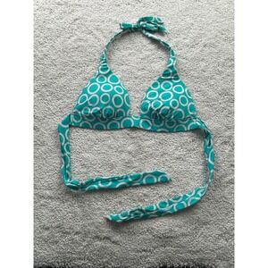 Victoria's Secret Bikini Top Womens Medium Retro Circle Print Swimwear Bathing